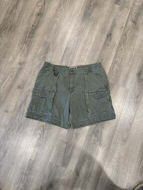 Vintage Columbia Men's Olive Green Duck Canvas Cargo Shorts Size 38